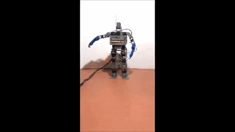 Swayat child-sized humanoid robot walking
